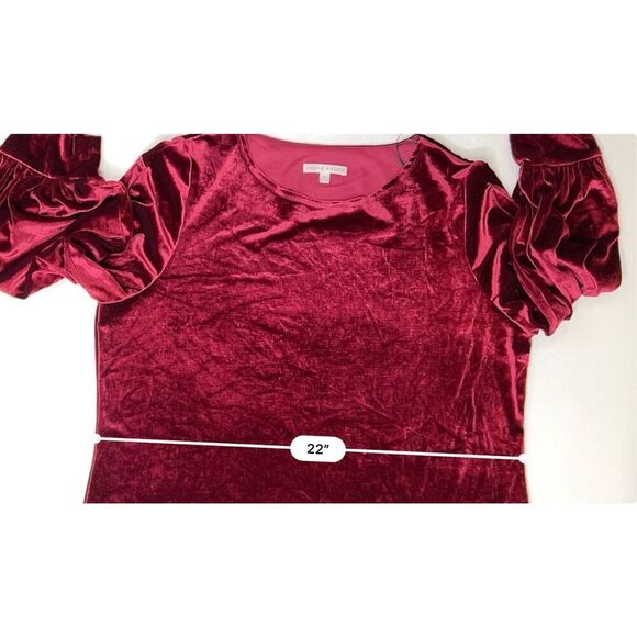 Sandra Darren Washable Velvet Puffed Sleeves A-line Dress sz XL NWT Holidays - Picture 8 of 12